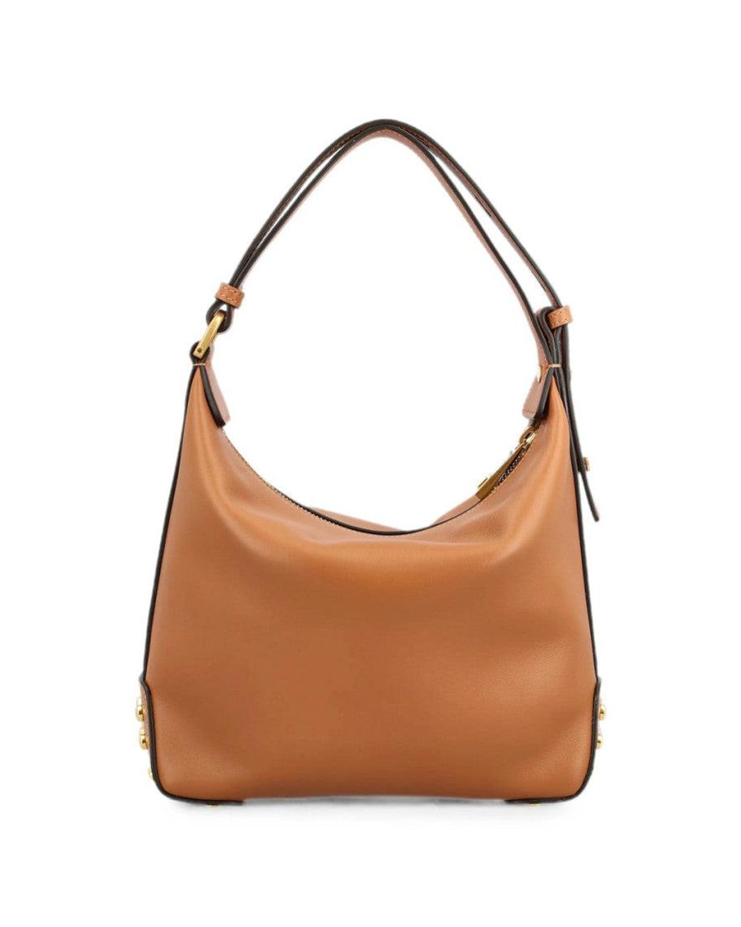 Tod's Brown Metal Dots Mini Shoulder Bag