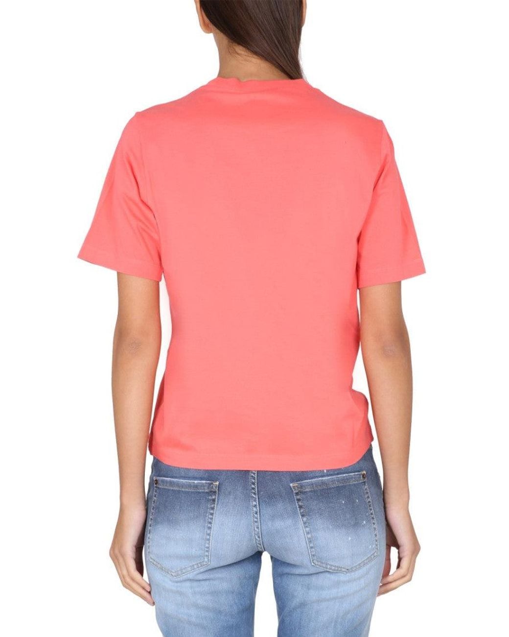 DSquared² Red Graphic Crew Neck T-Shirt