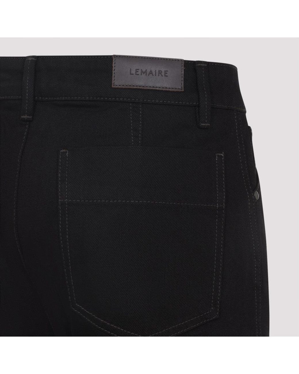 Lemaire Black Twisted Cotton Pants
