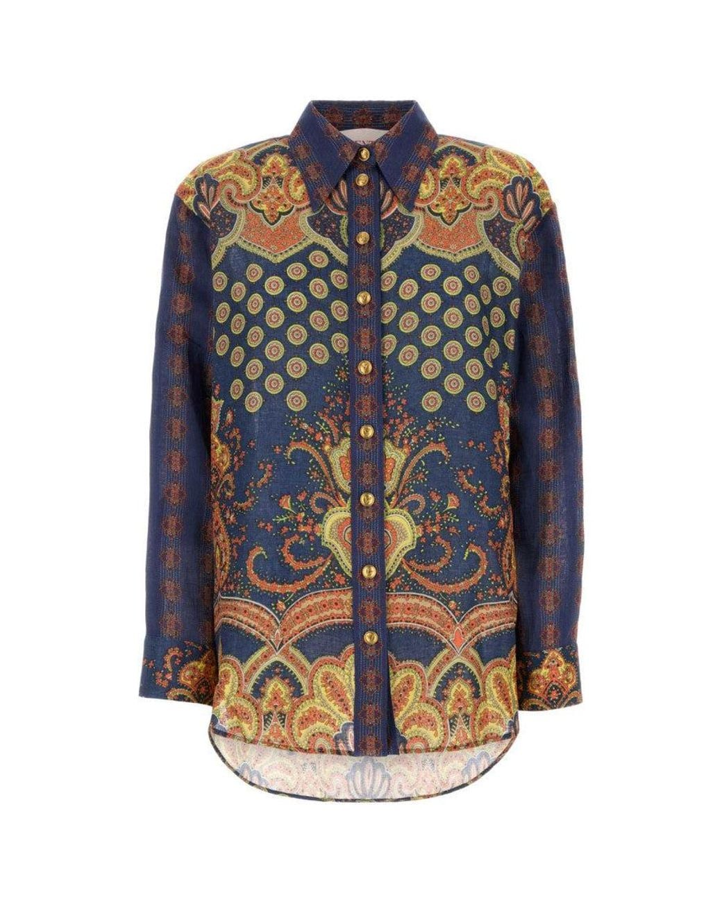 Valentino Blue Printed Shirt