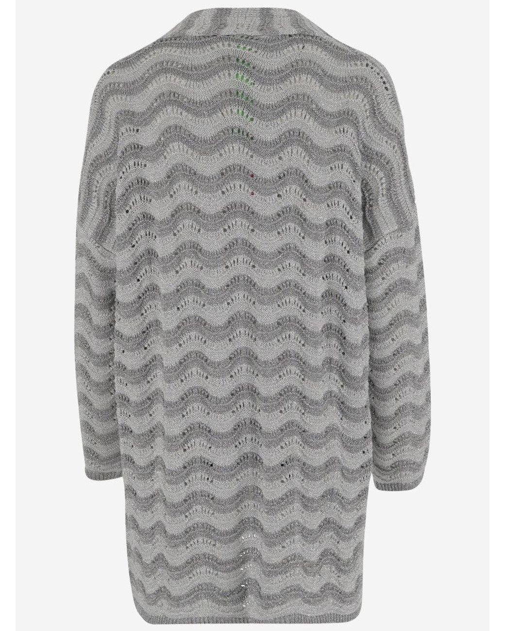 Market Gray Wavy-Pattern Cardigan