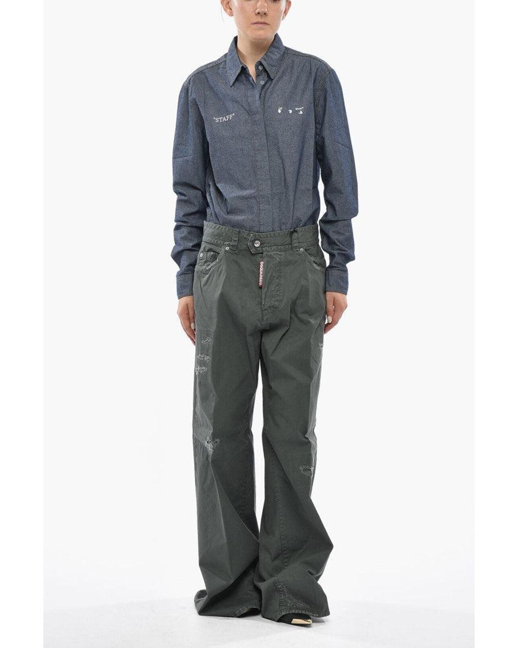 DSquared² Gray Loose Low Rise Jeans