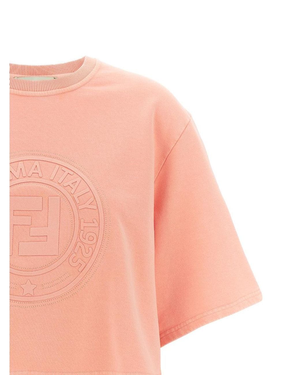 Fendi Pink 3D Logo Embroidery Sweatshirt