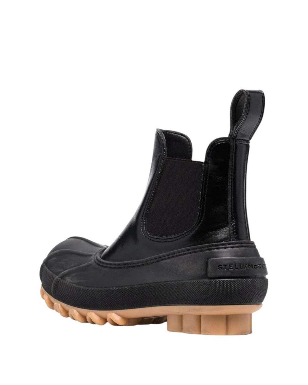 Stella McCartney Black Leather Chelsea Boots