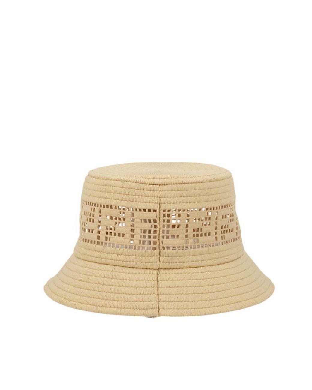 Fendi Natural Perforated Logo Bucket Hat