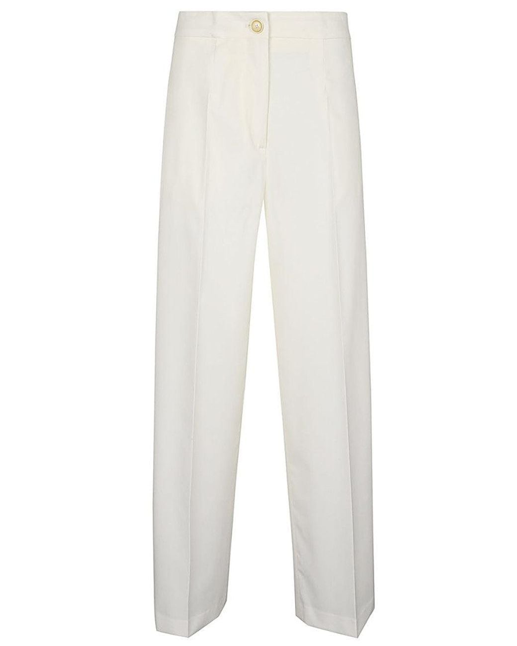 Erika Cavallini Semi Couture White Wool Twill Cristel Jacket
