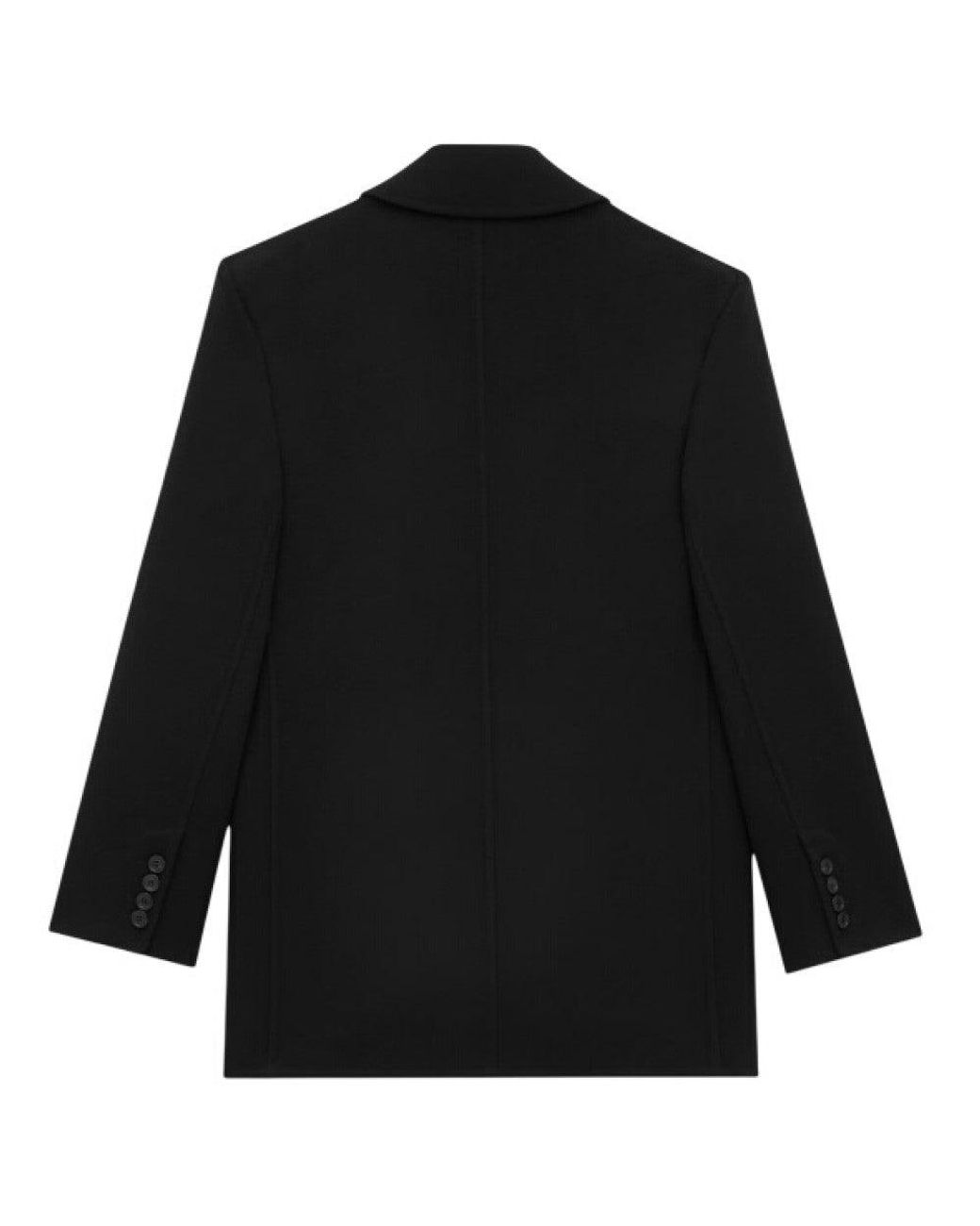 Saint Laurent Black Double Breasted Coat for men