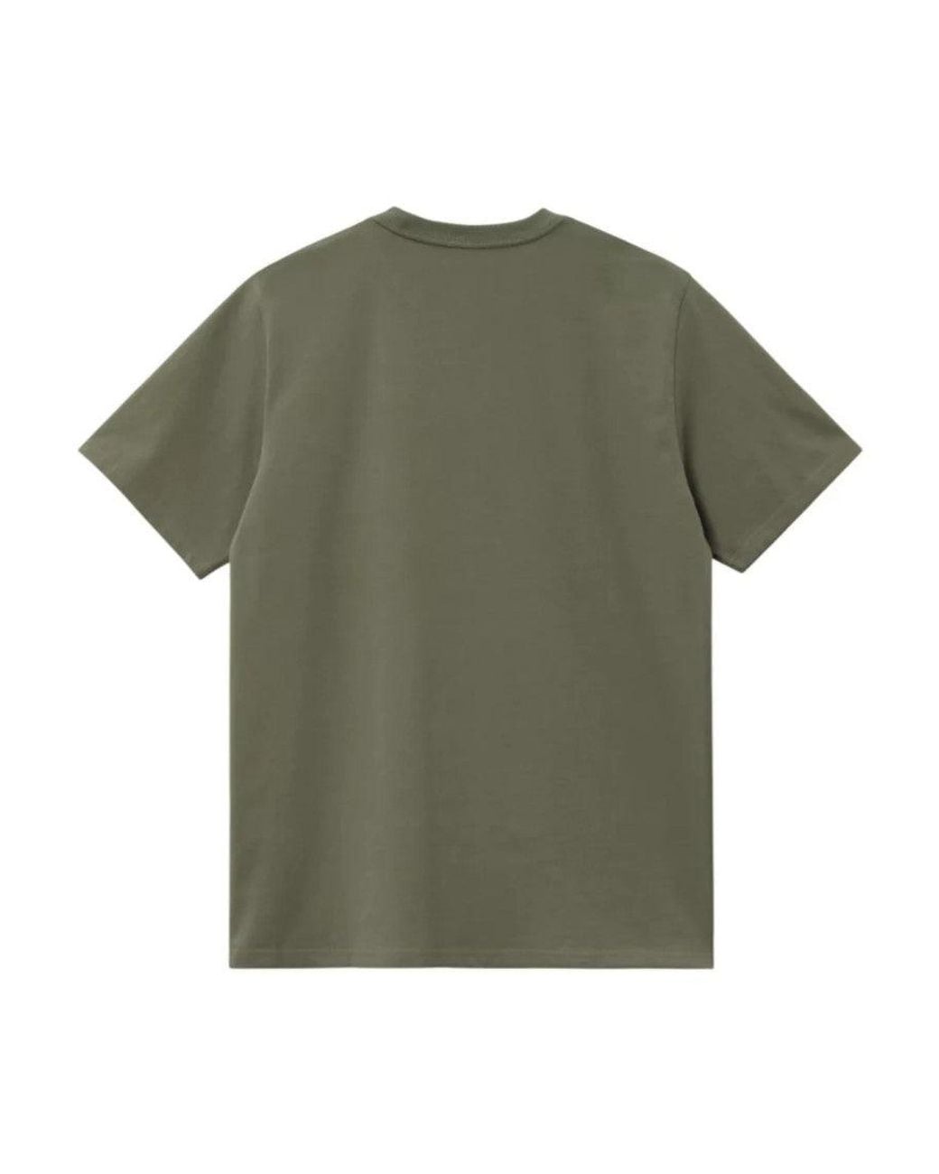 Carhartt Green Crewneck Logo T-Shirt for men