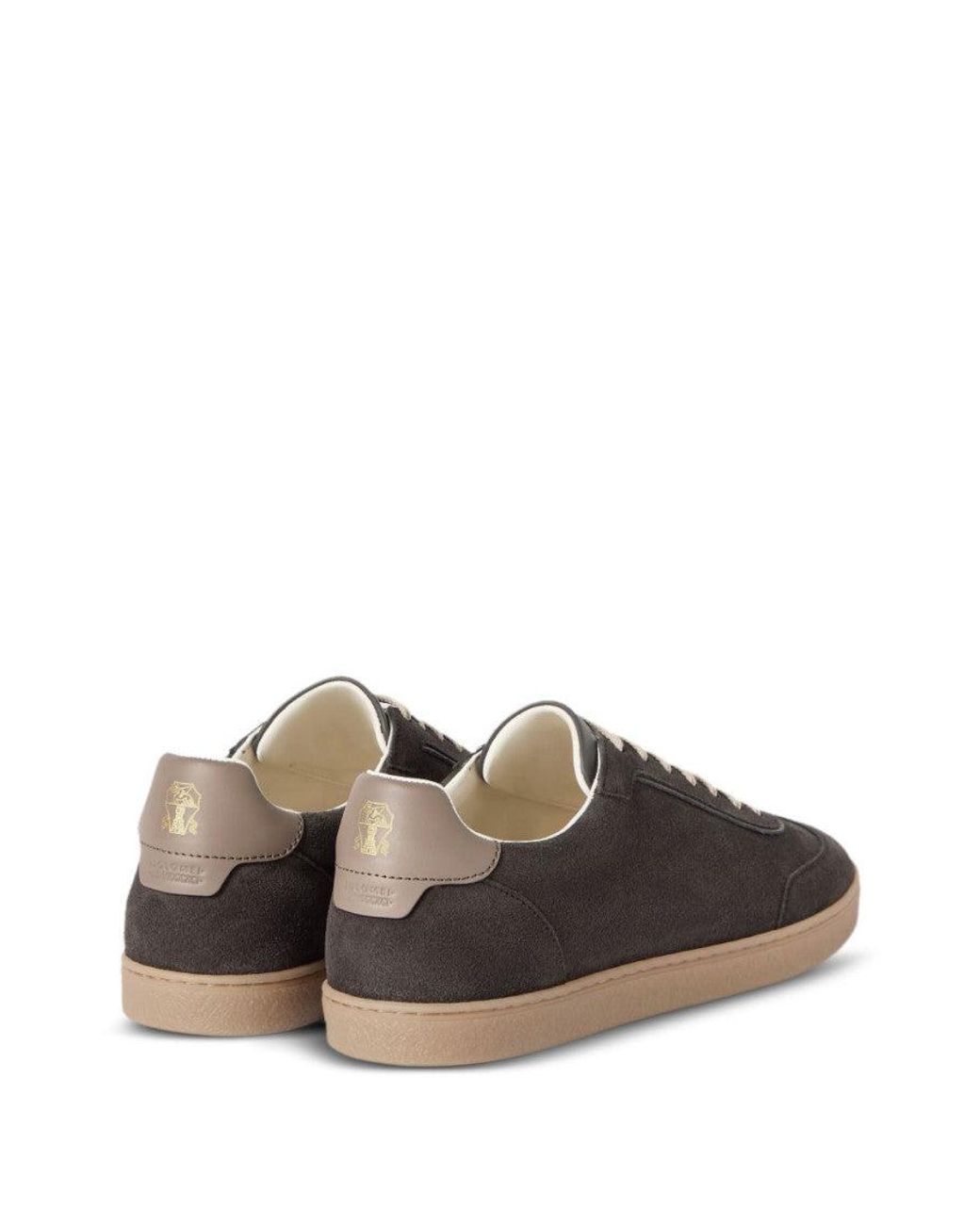 Brunello Cucinelli Red Suede Low-Top Sneakers for men