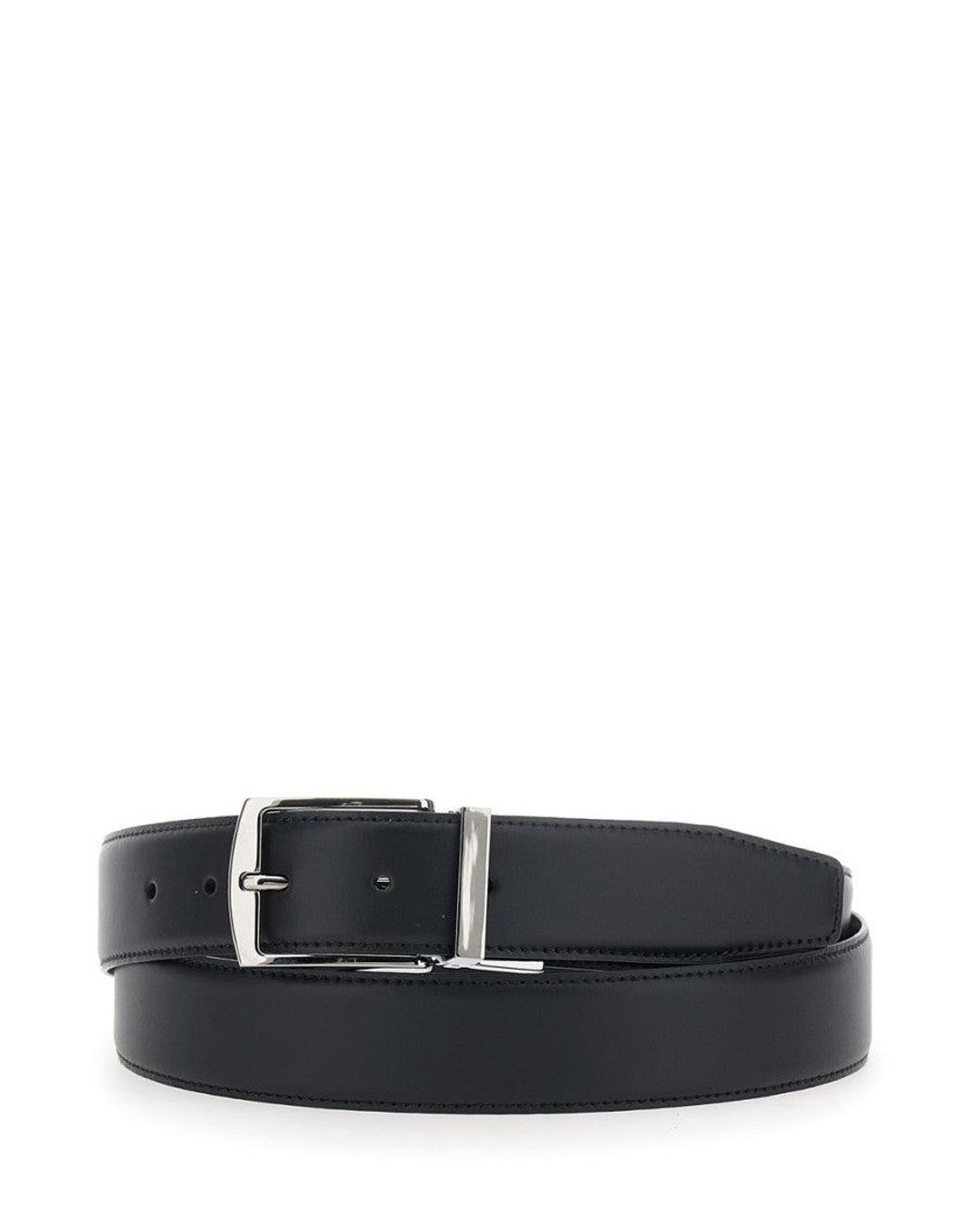 Giorgio Armani Black Reversible Belt for men