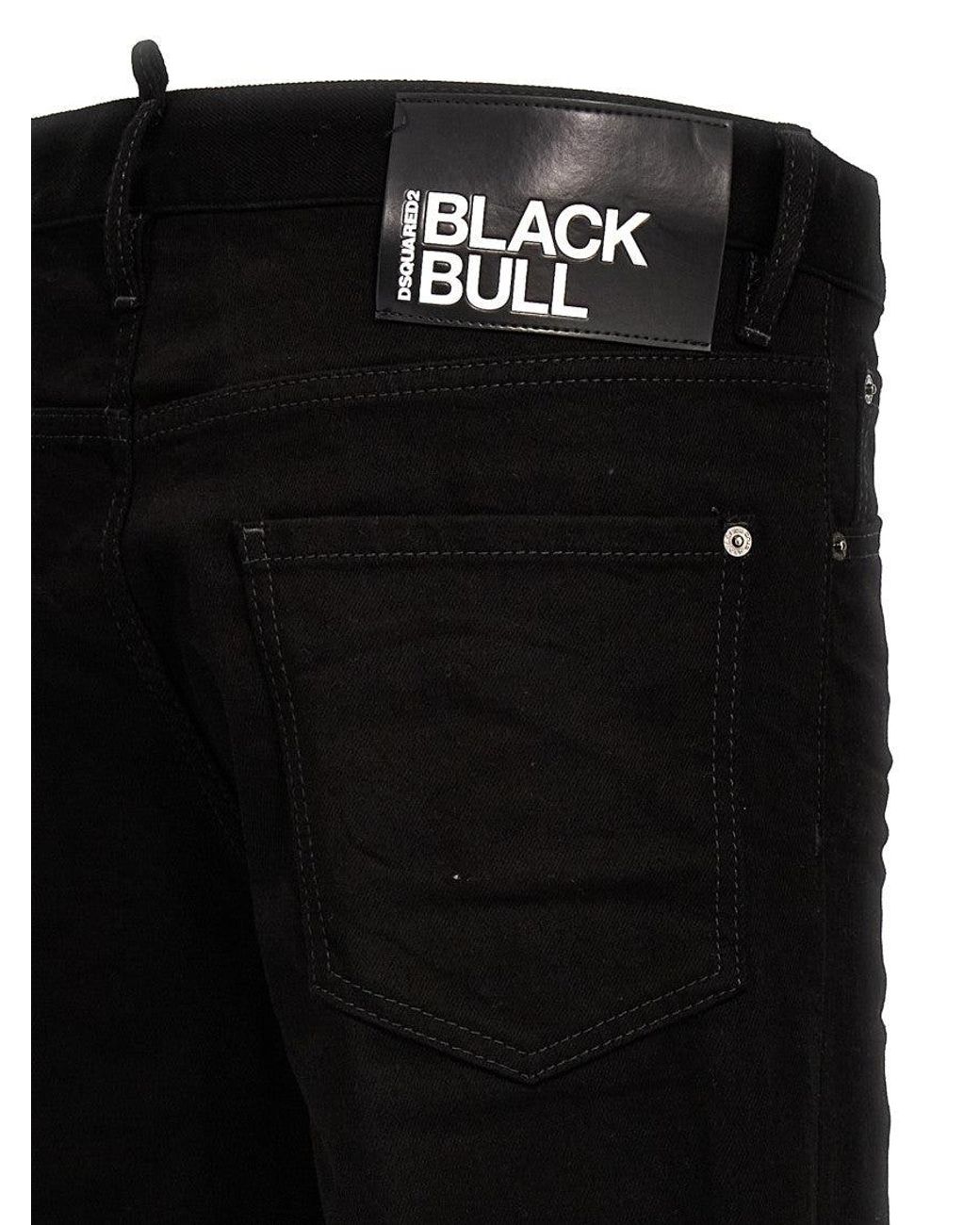 DSquared² Black Mid Rise Jeans for men