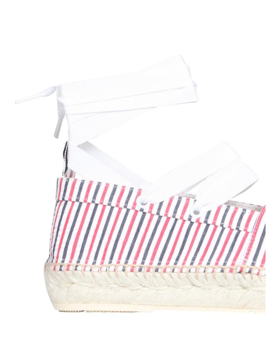 Thom Browne Pink Seersucker Cotton Espadrilles