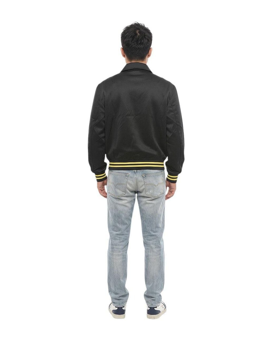 DIESEL Black Logo Varsity Jacket for men
