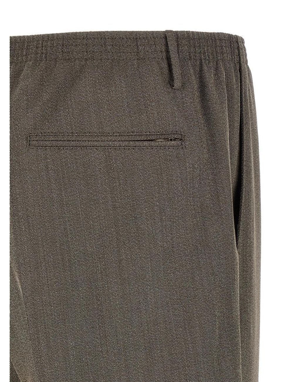 Cellar Door Gray Tapered Elasticated Trousers for men