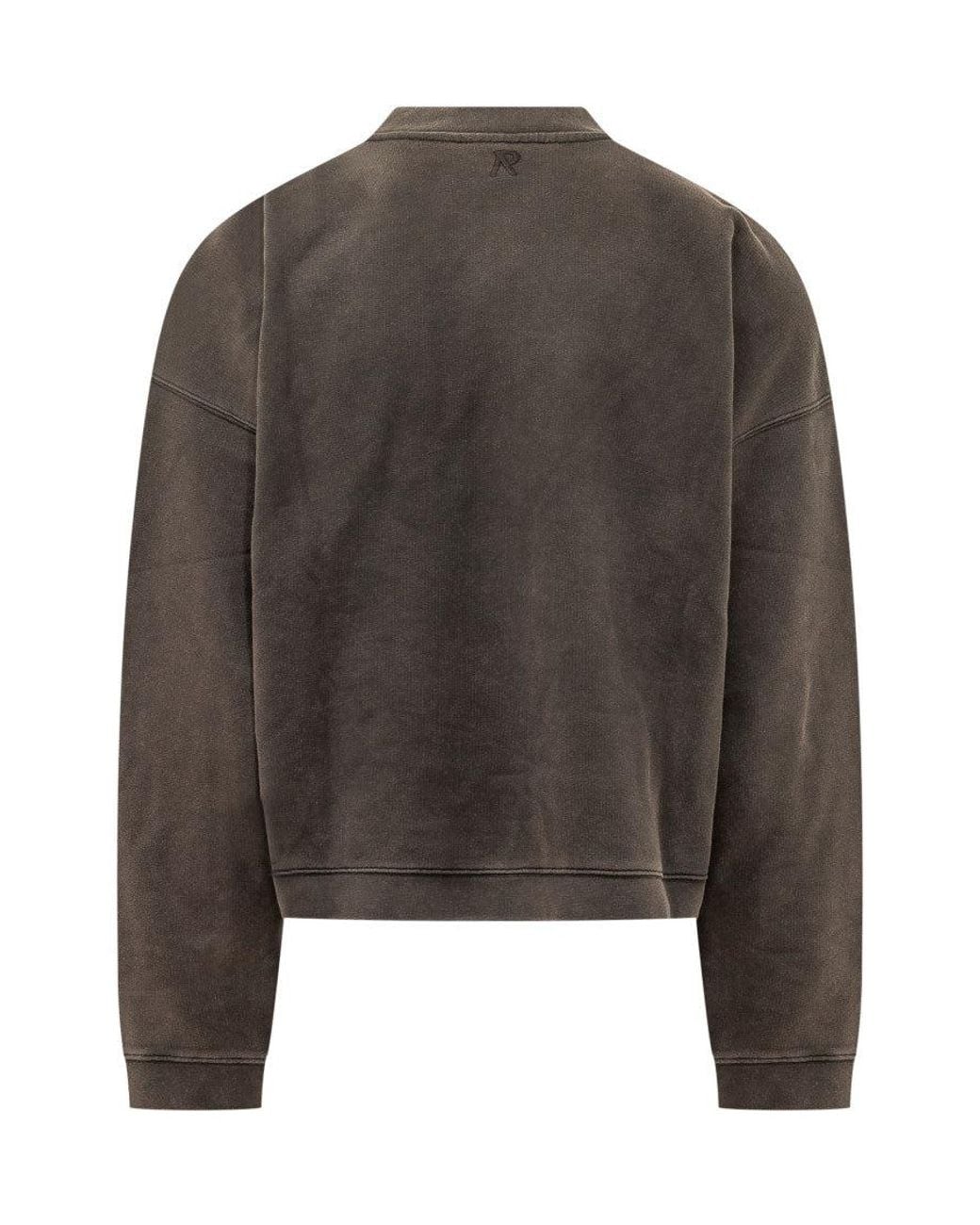 Represent Gray Dark Crew Neck Sweatshirt for men