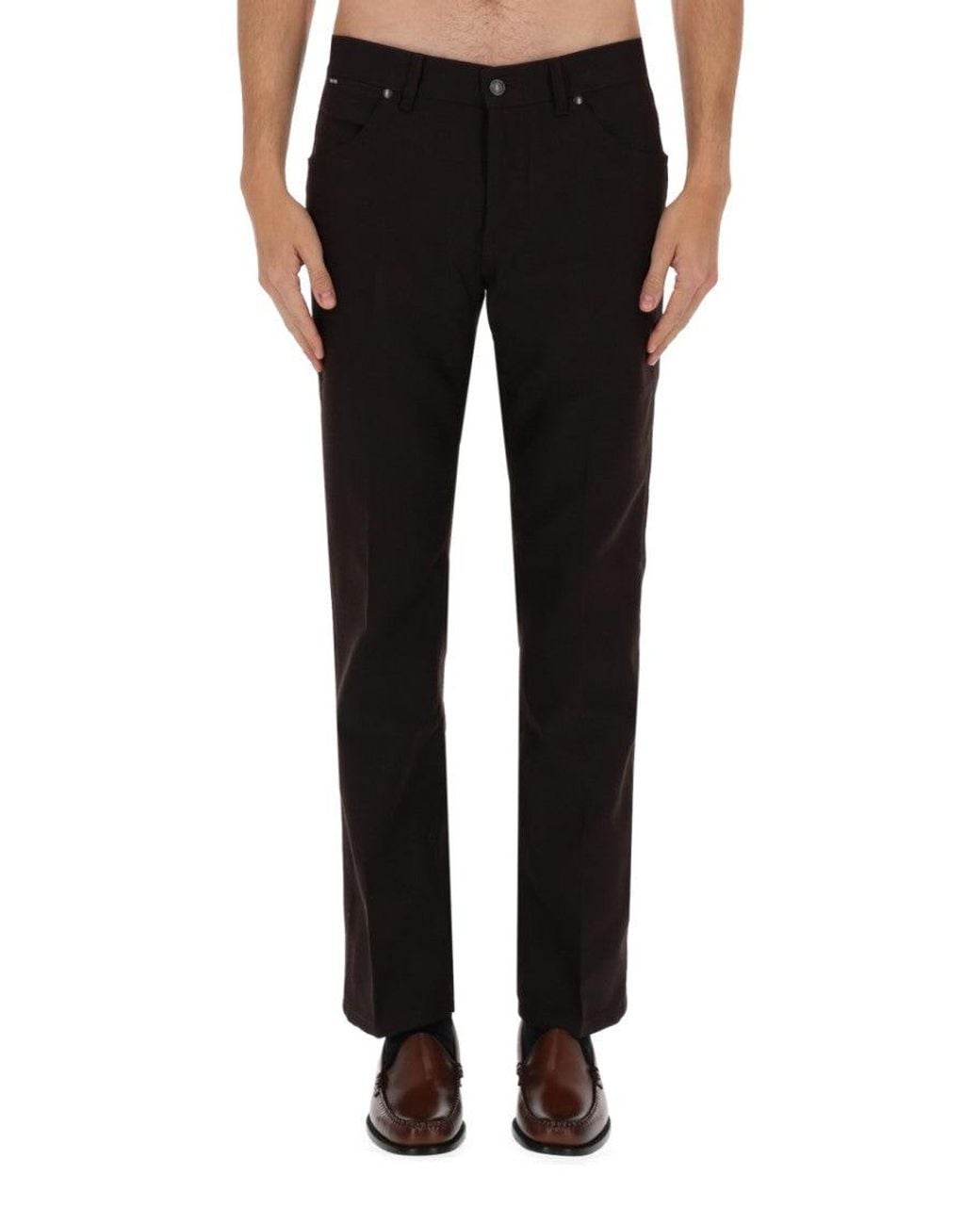 Tom Ford Gray Wool Pants Polyester Trousers for men