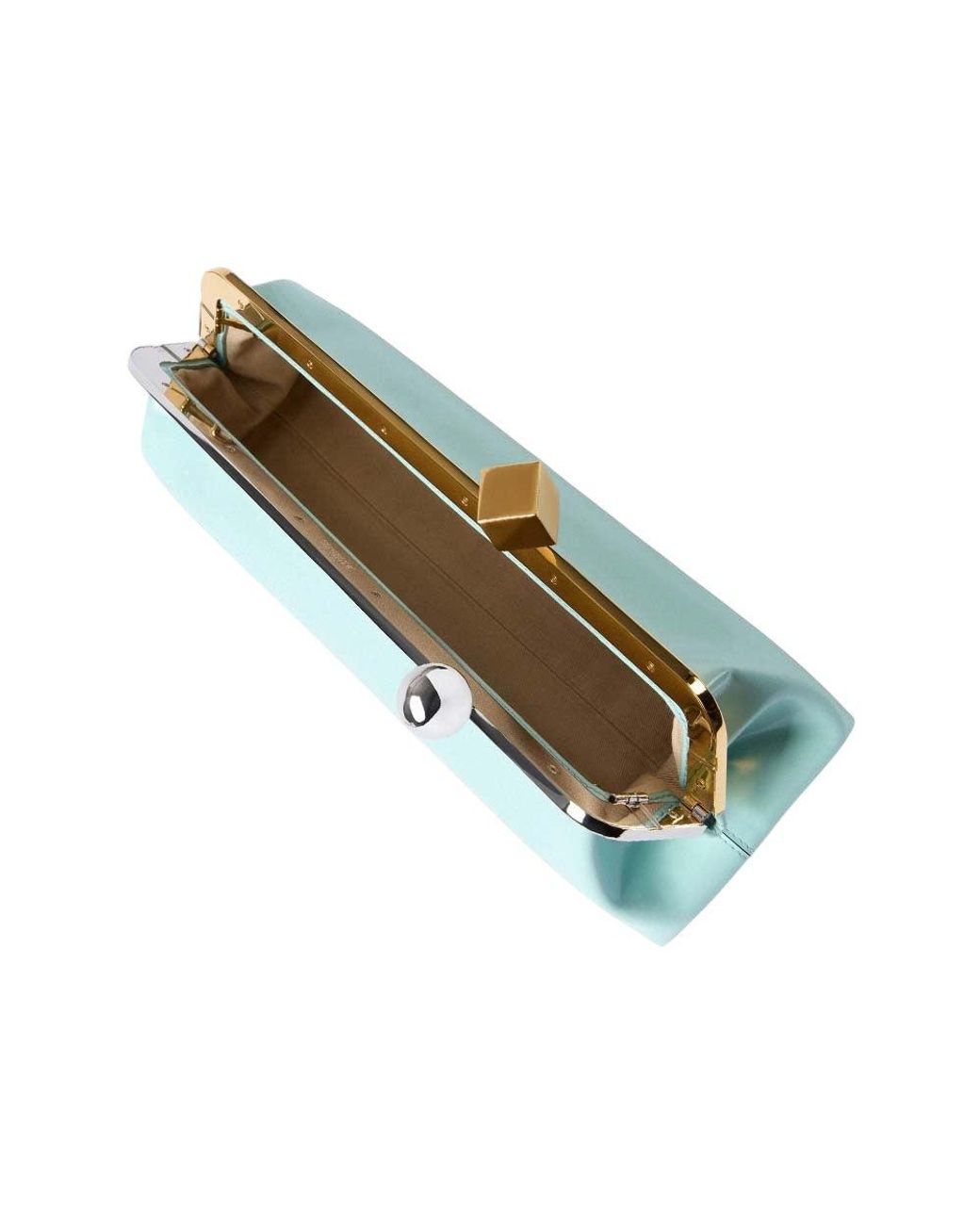 Jacquemus Yellow Aqua Salon Large Clutch