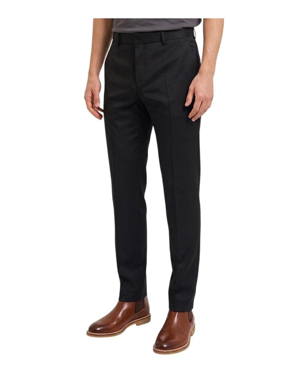 Boss Black Flat Front Pants for men