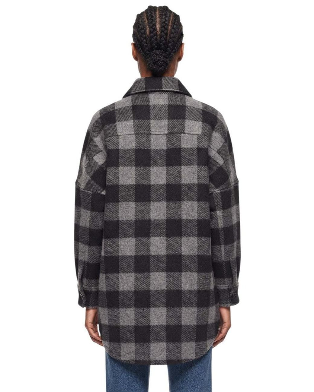 Woolrich Gray Oversized Checks Shirt