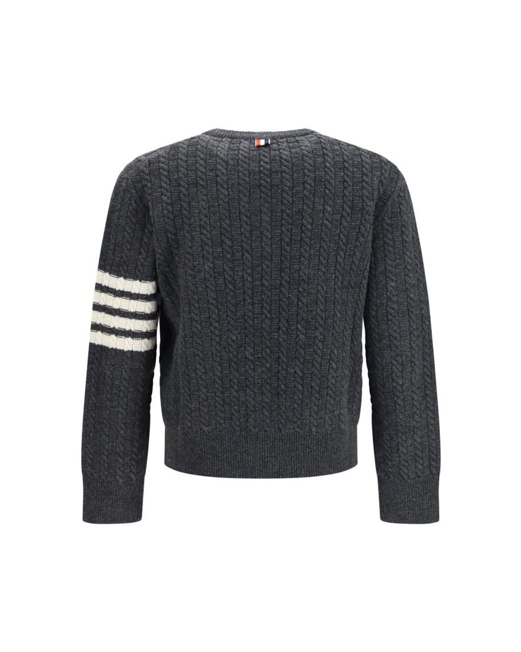 Thom Browne Blue Knitted Sweater for men