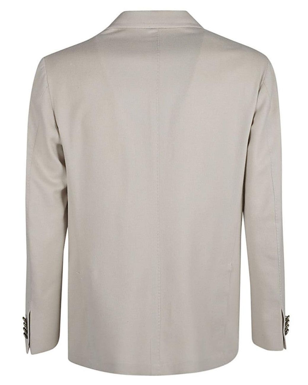 Sartorio Napoli Gray Light Single-Breasted Wool Blazer for men