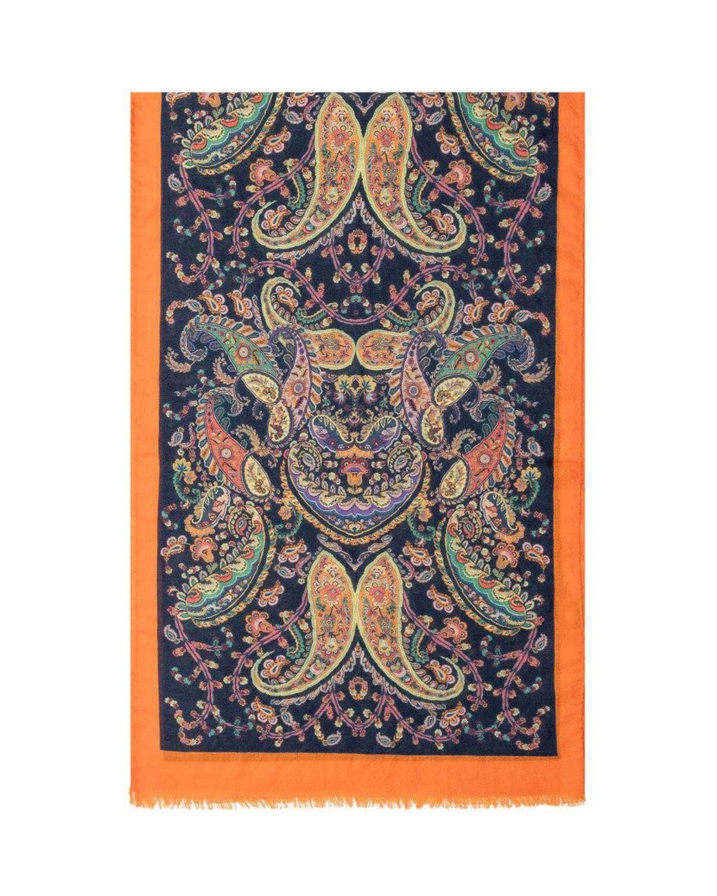 Etro Blue Elegant Cashmere Blend Scarf