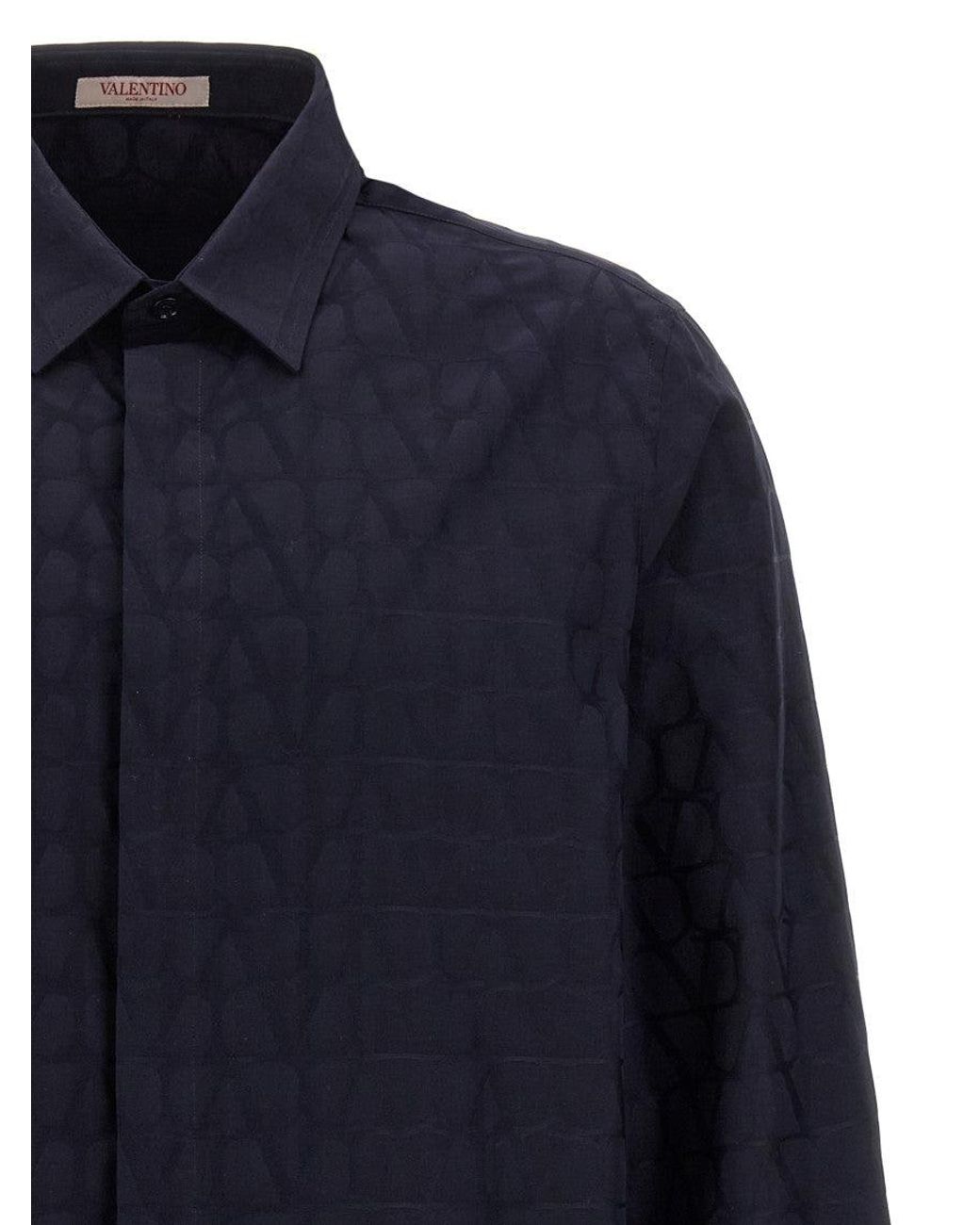 Valentino Blue Toile Iconographe Shirt for men