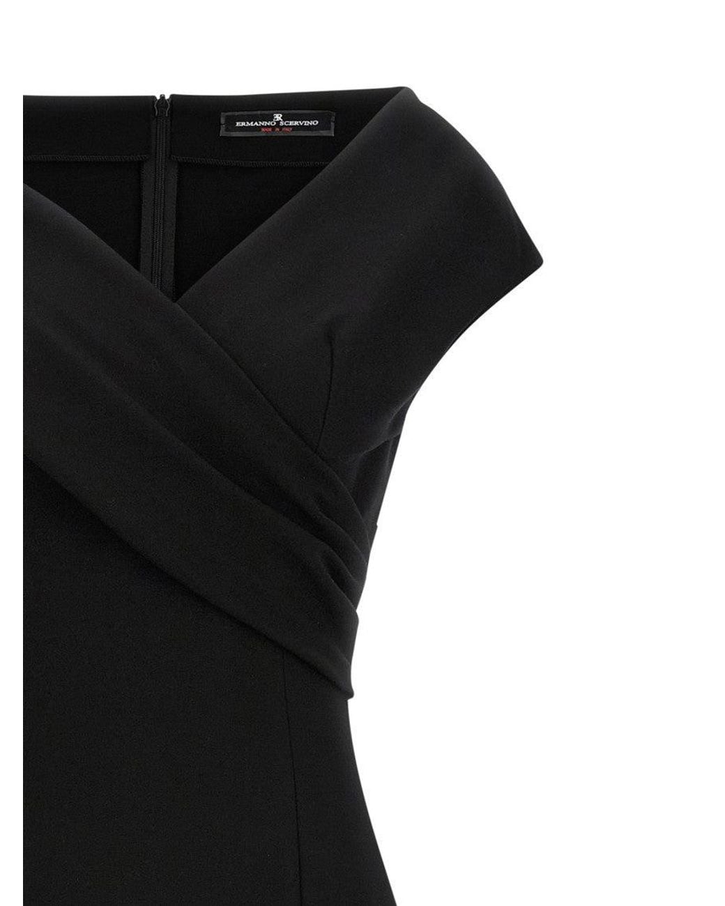 Ermanno Scervino Black Crossover Dress
