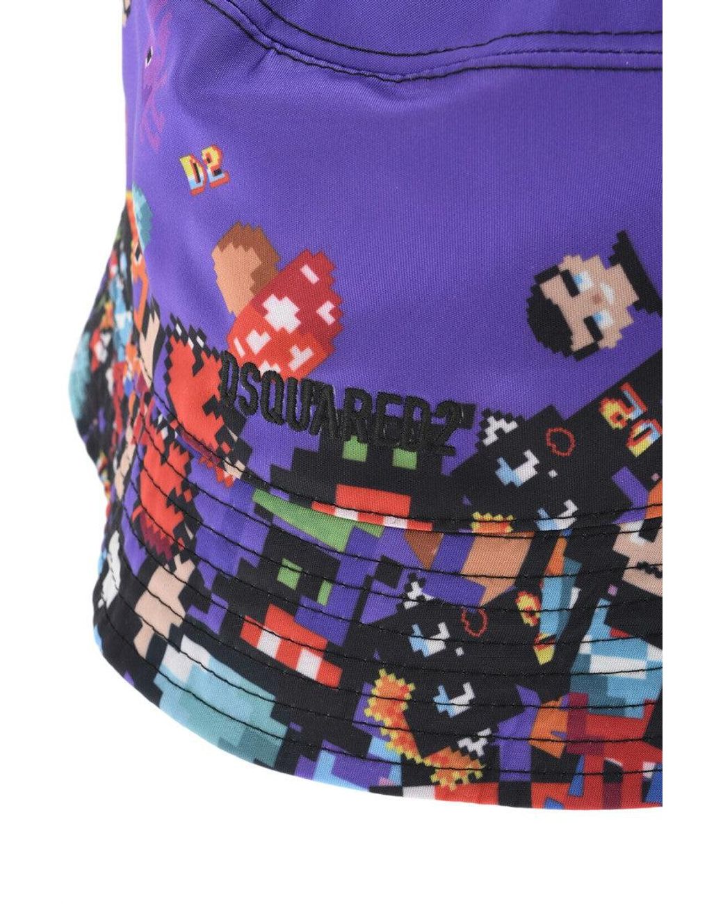 DSquared² Blue Printed Bucket Hat