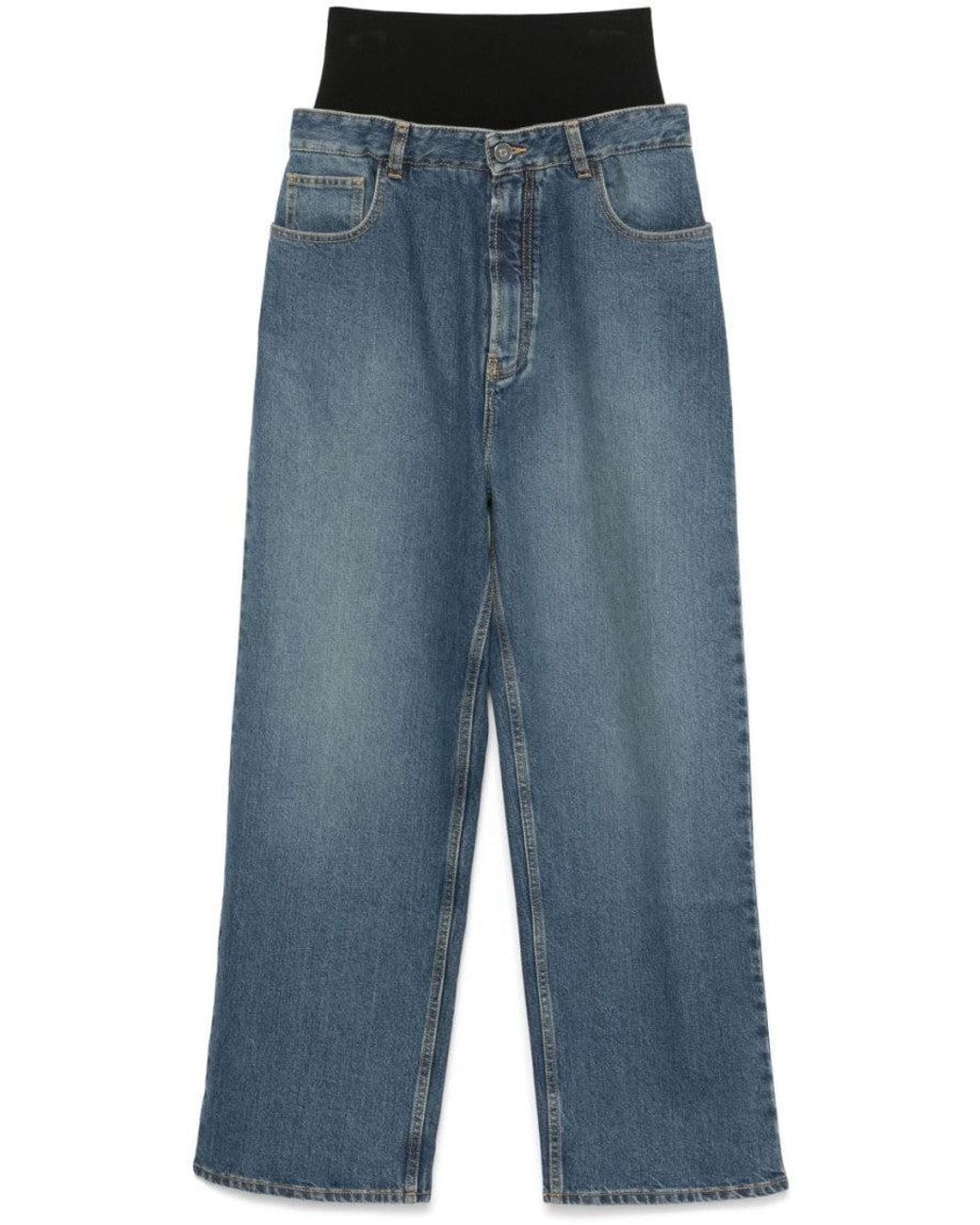 Alaïa Blue Wide Leg Jeans