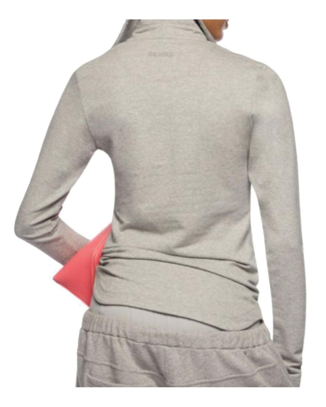 The Attico Gray Solid Shirt Collar Top