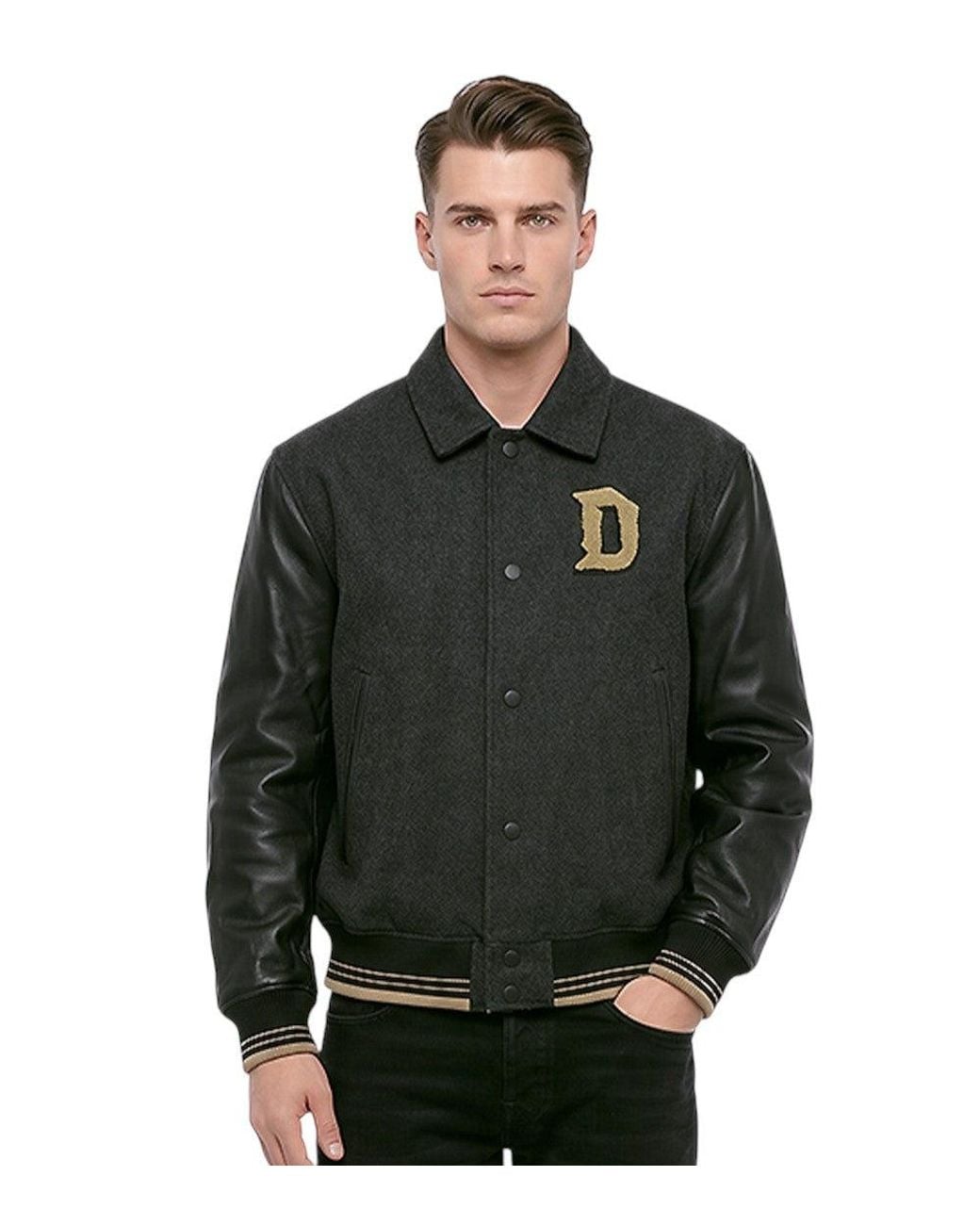 DIESEL Black Regular Logo Jacket for men
