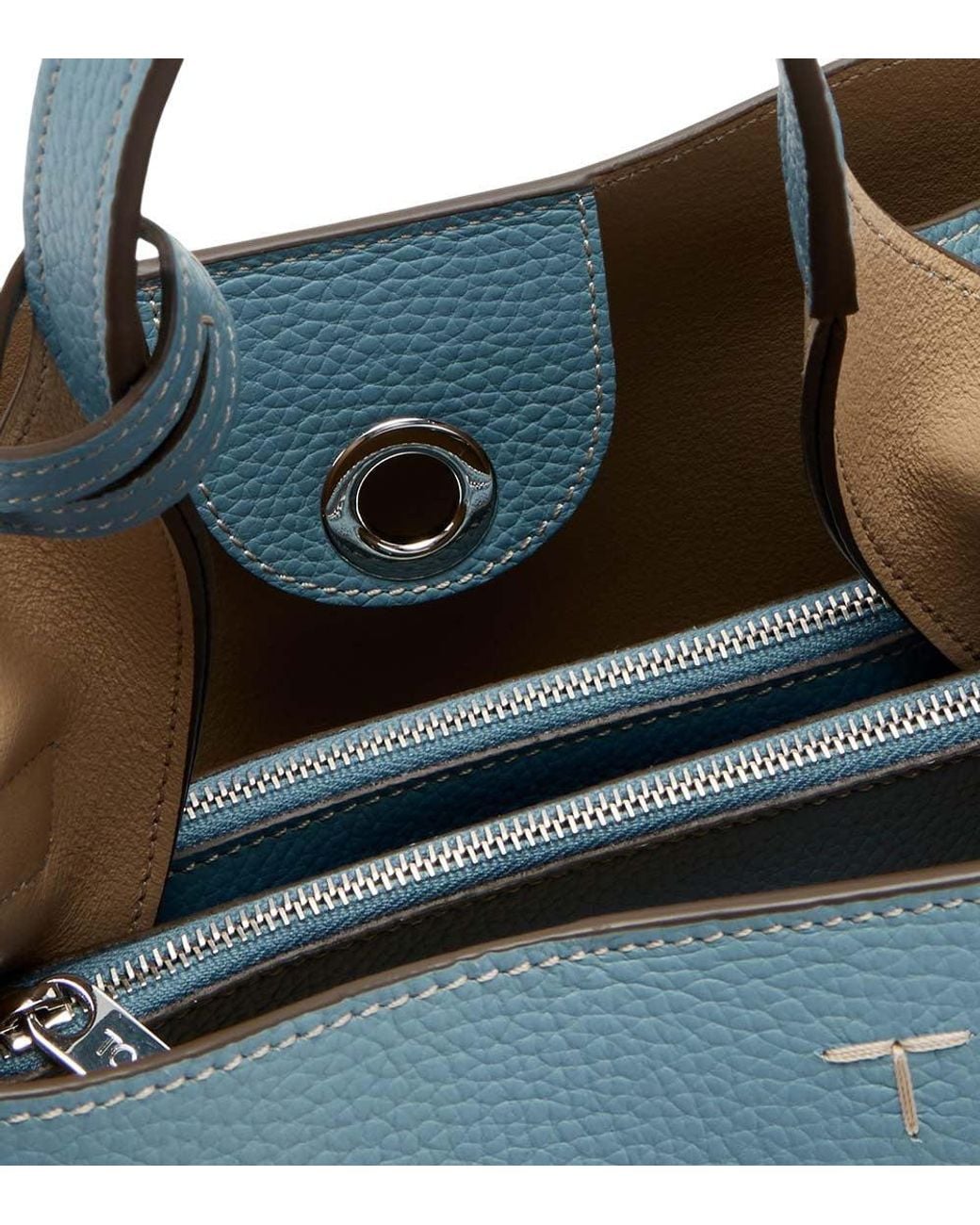 Tod's Blue Logo Small Tote