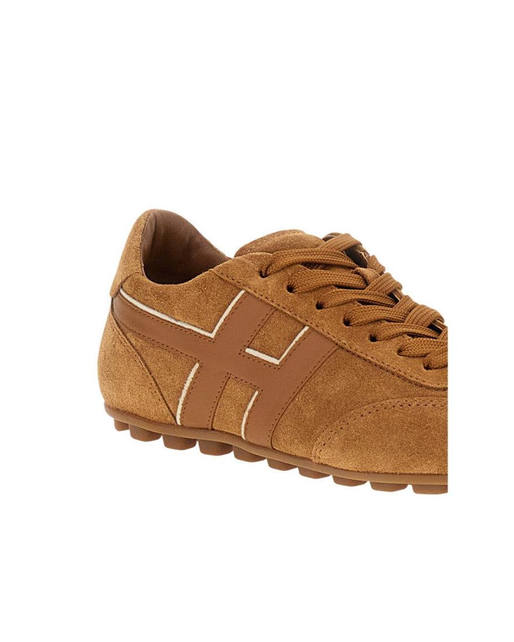 Hogan Brown Runner H693 Suede Leather Sneakers