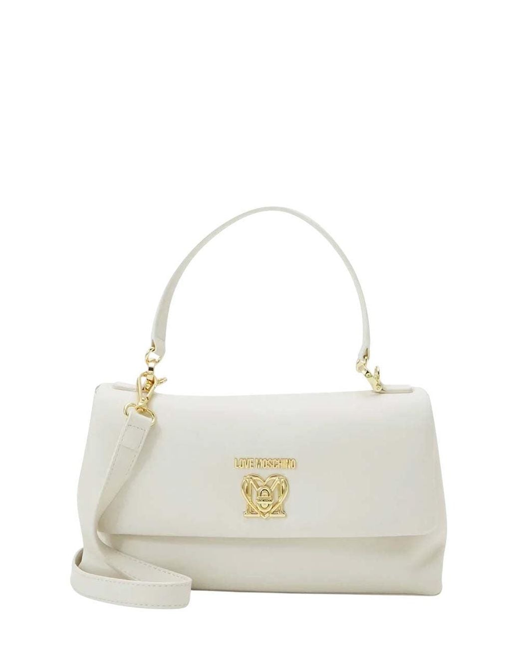 Love Moschino Natural Heart-Logo Small Satchel