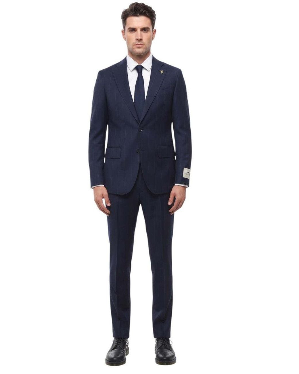 Corneliani Blue Notched Lapel Suit for men