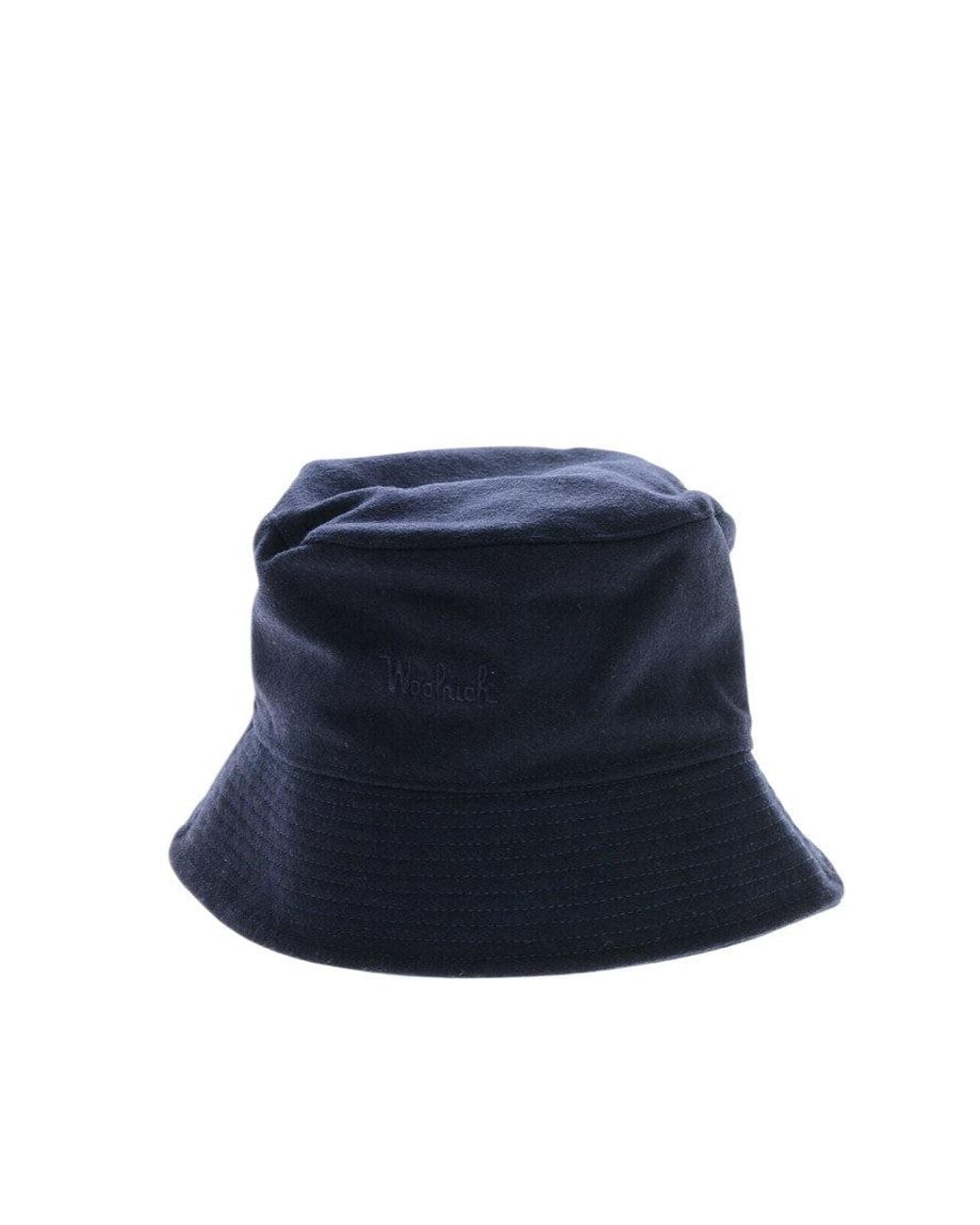 Woolrich Blue Logo Bucket Hat