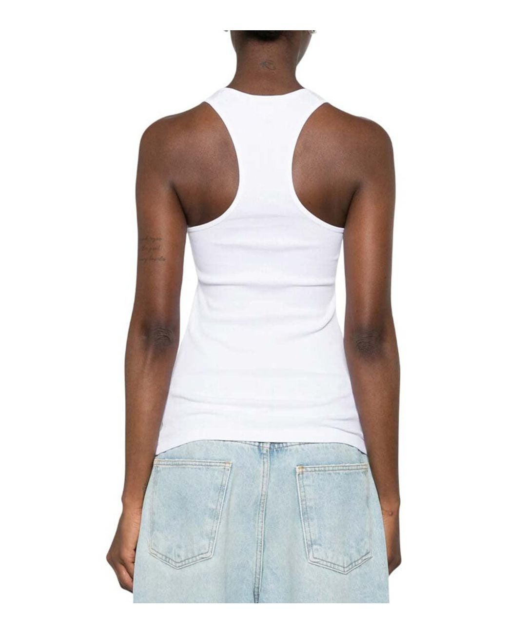 Stella McCartney White Scoop Neck Top