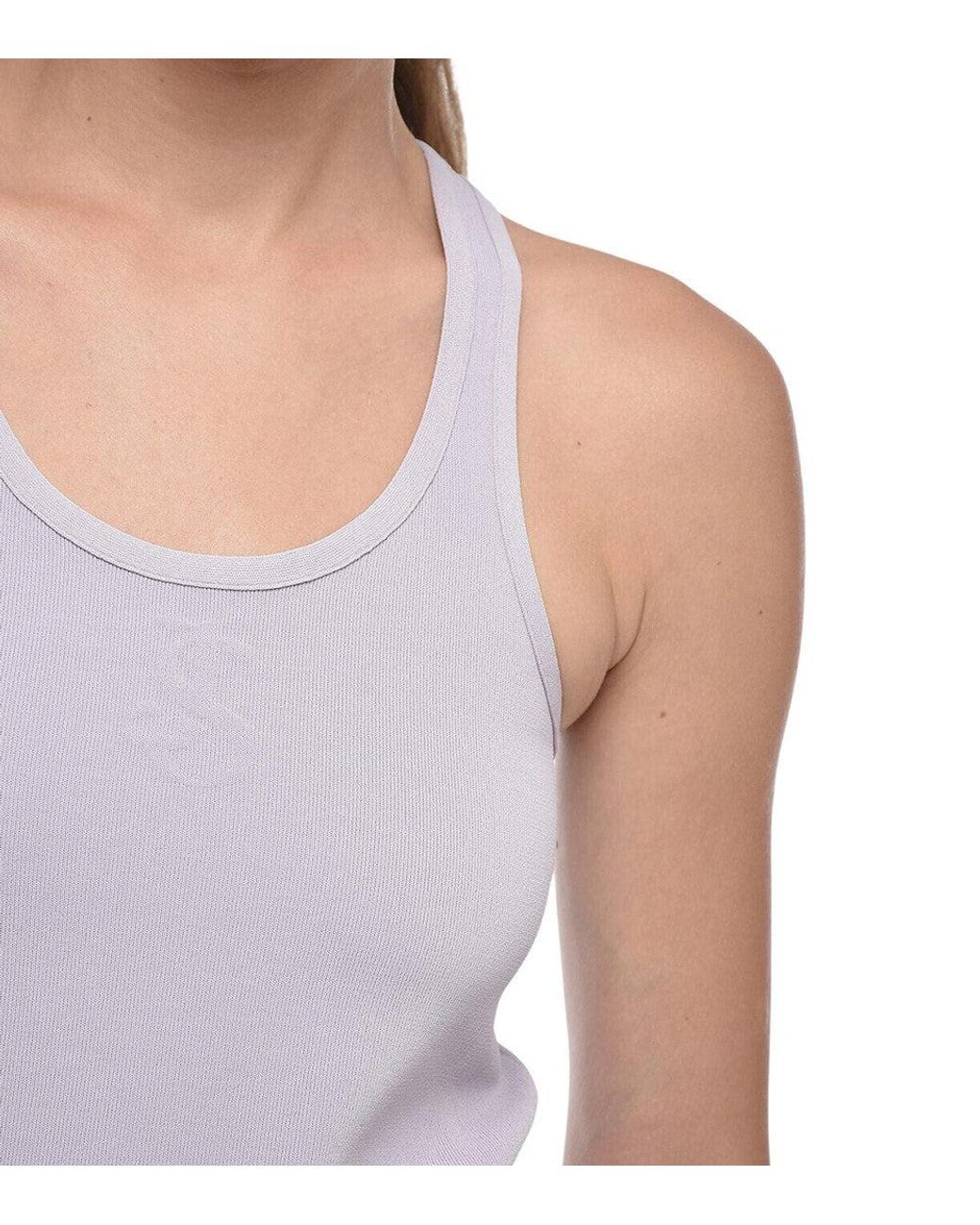 Jil Sander White Textured Round Neck Top