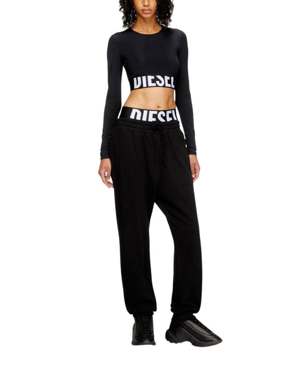 DIESEL Black Logo Crew Neck Sweater