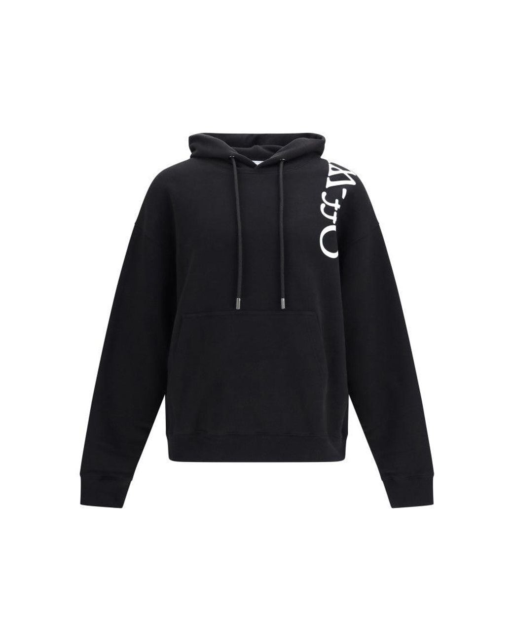 Off-White c/o Virgil Abloh Black Relaxed Logo Hoodie for men