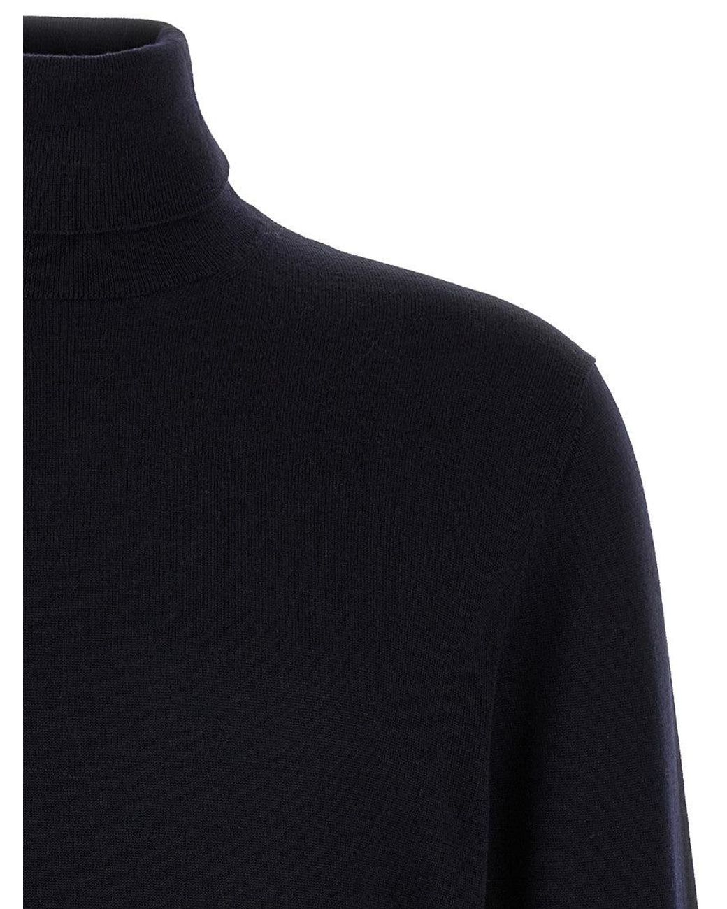 Dolce & Gabbana Blue Dolce & Gabbana Virgin Wool Turtleneck Sweater for men