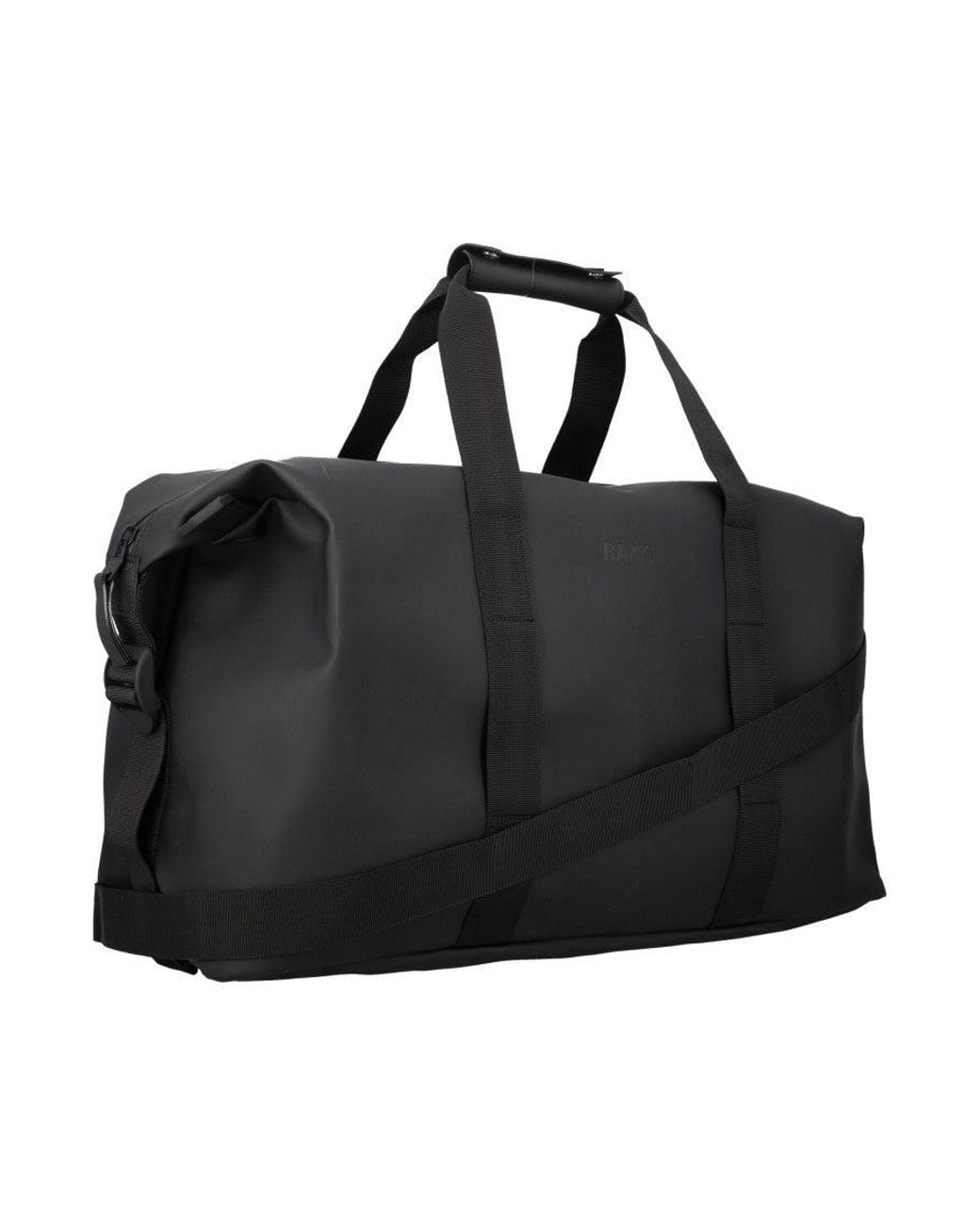 Rains Black Hilo Weekend Handbag Hilo Weekend Bag Waterproof Pu Mini Holdall