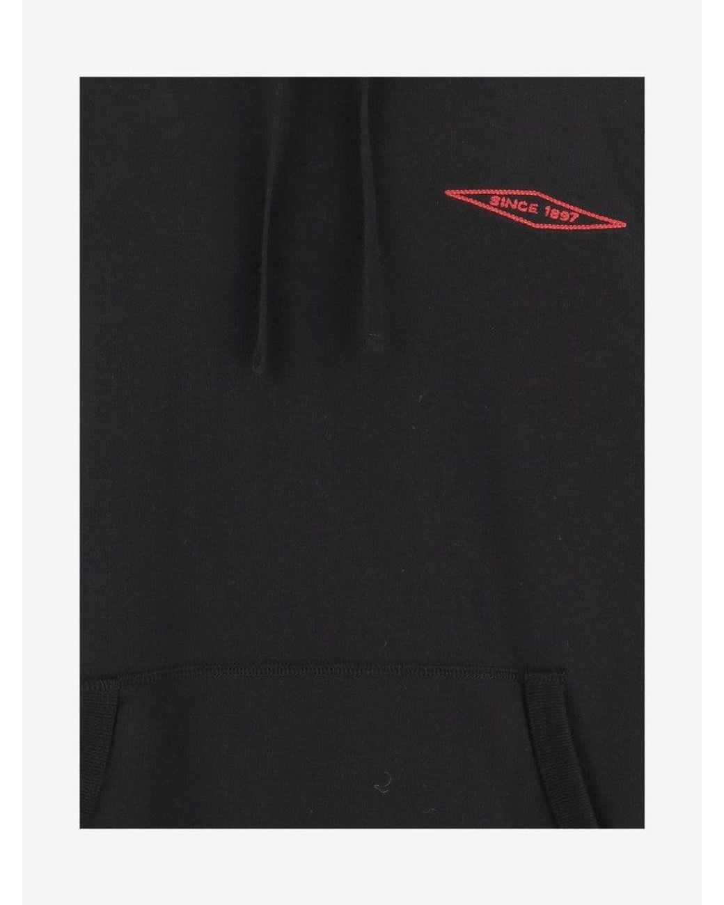 Junya Watanabe Black Embroidery Print Hoodie for men