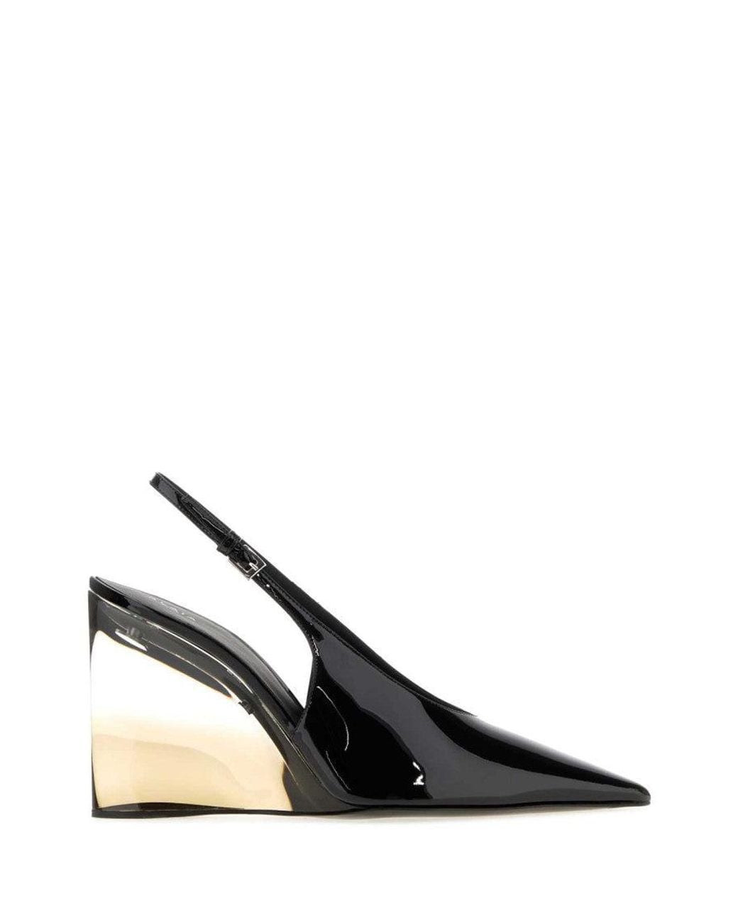 Alaïa Black Leather Wedges