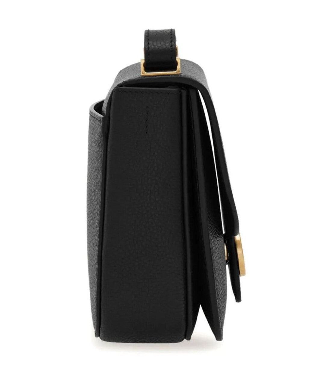 Ferragamo Black Double Gancini Crossbody Bag