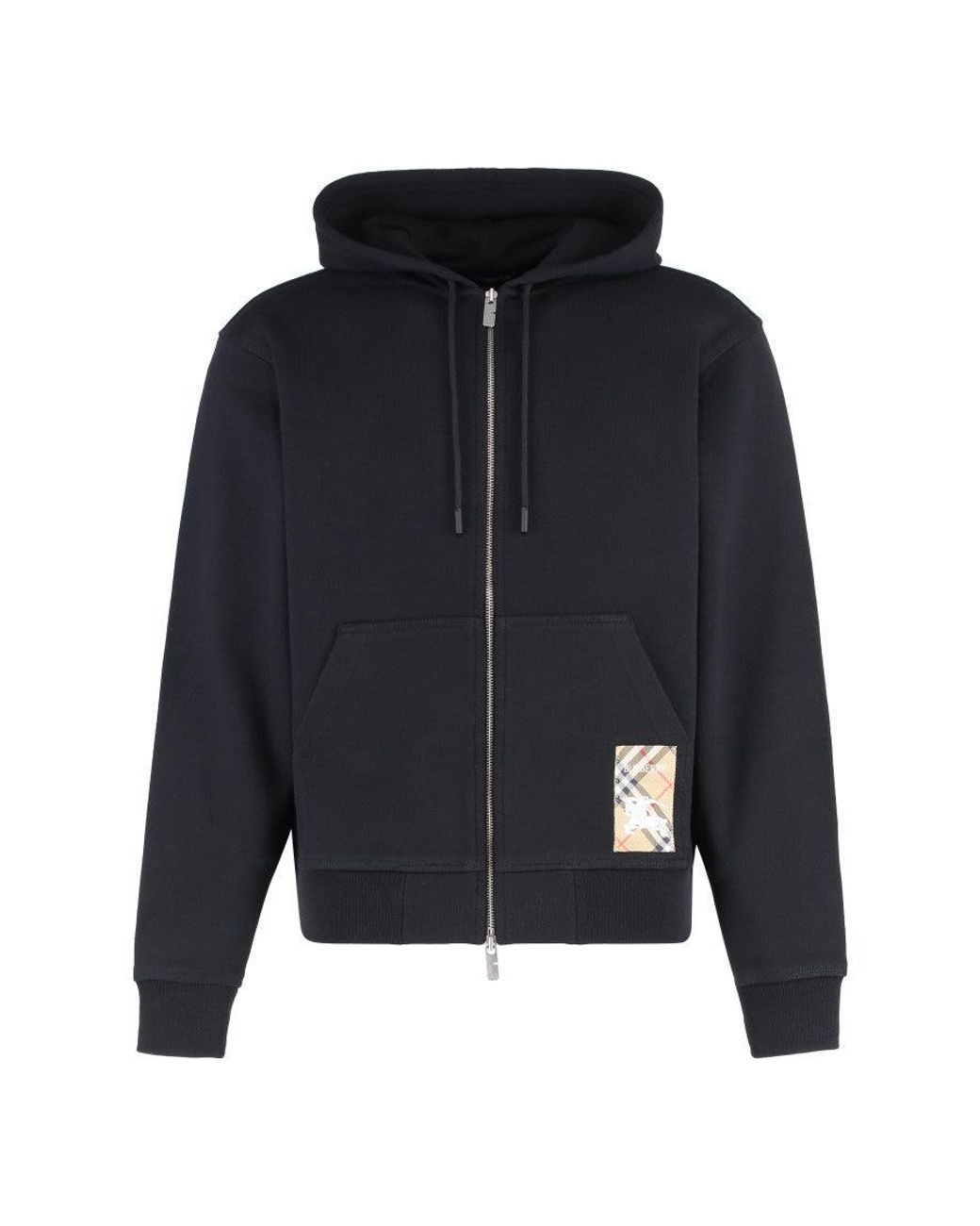 Burberry Blue Logo Hood Sweatshirts for men