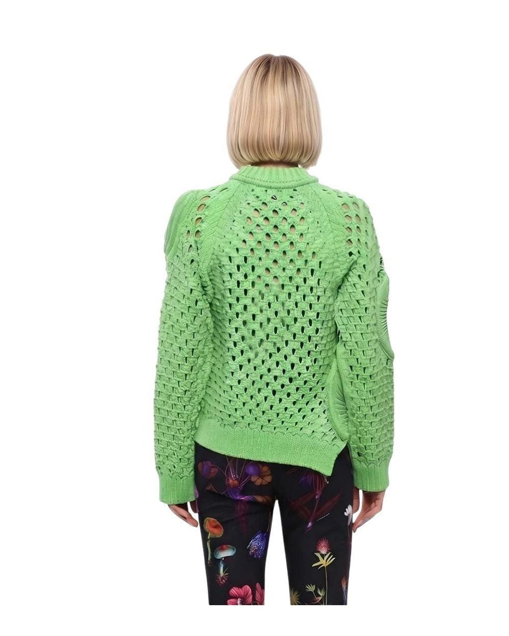 Stella McCartney Green Knitted Crew Neck Sweater