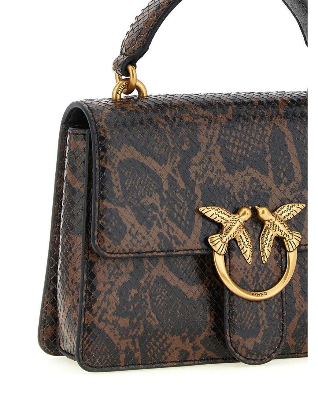 Pinko Black Dark Love One Mini Satchel