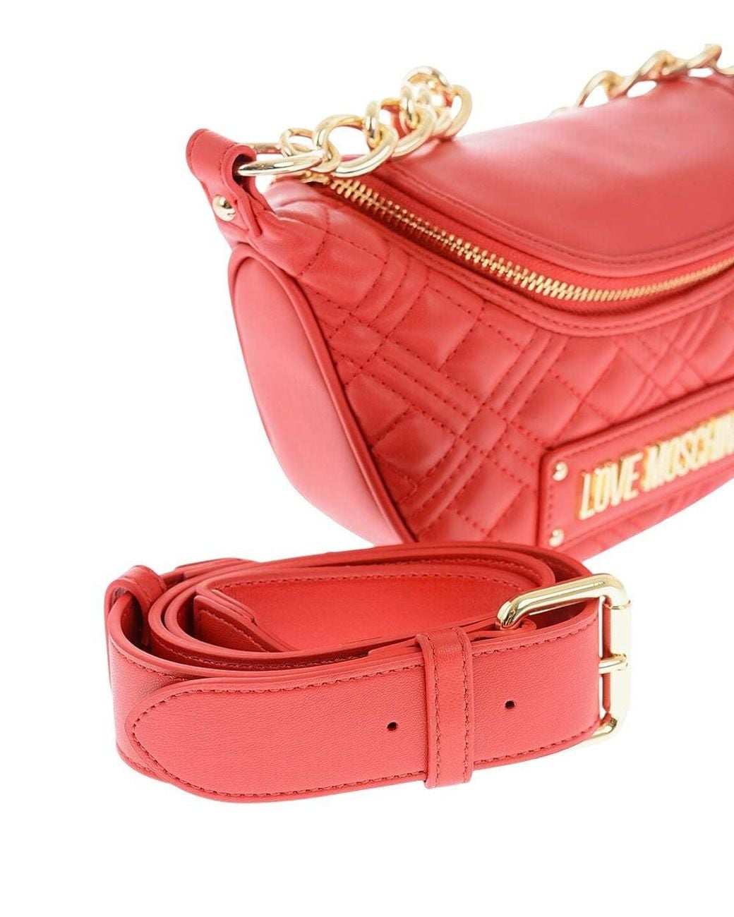 Love Moschino Red Logo Medium Crossbody Bag